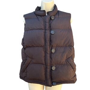 J.Crew Women's Large Brown  80% Down Fill Insulated Pockets  Puffer Vest‎